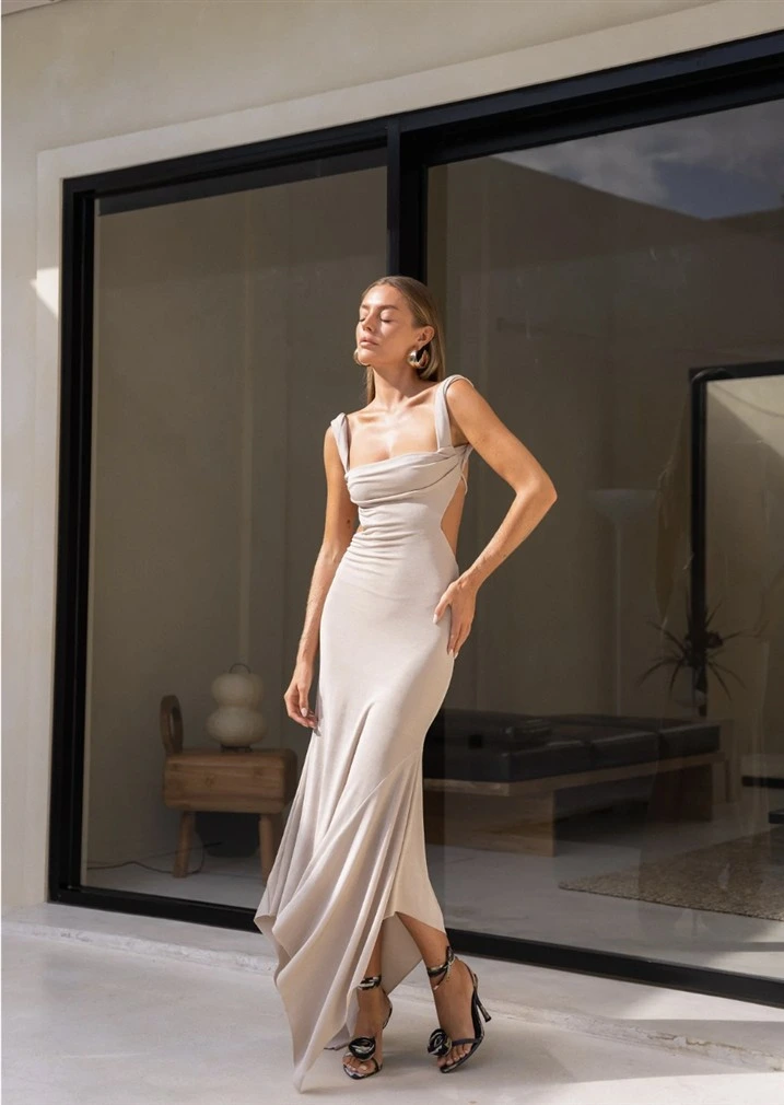 ASLIE DRESS - Beige