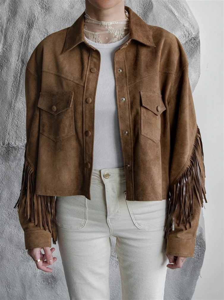 POCO SUEDE JACKET - Camel