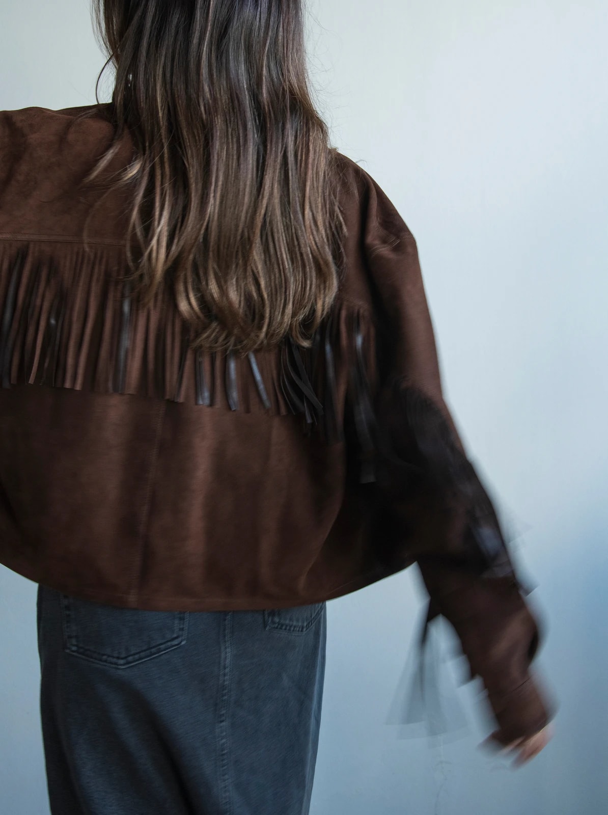 POCO SUEDE JACKET - Brown