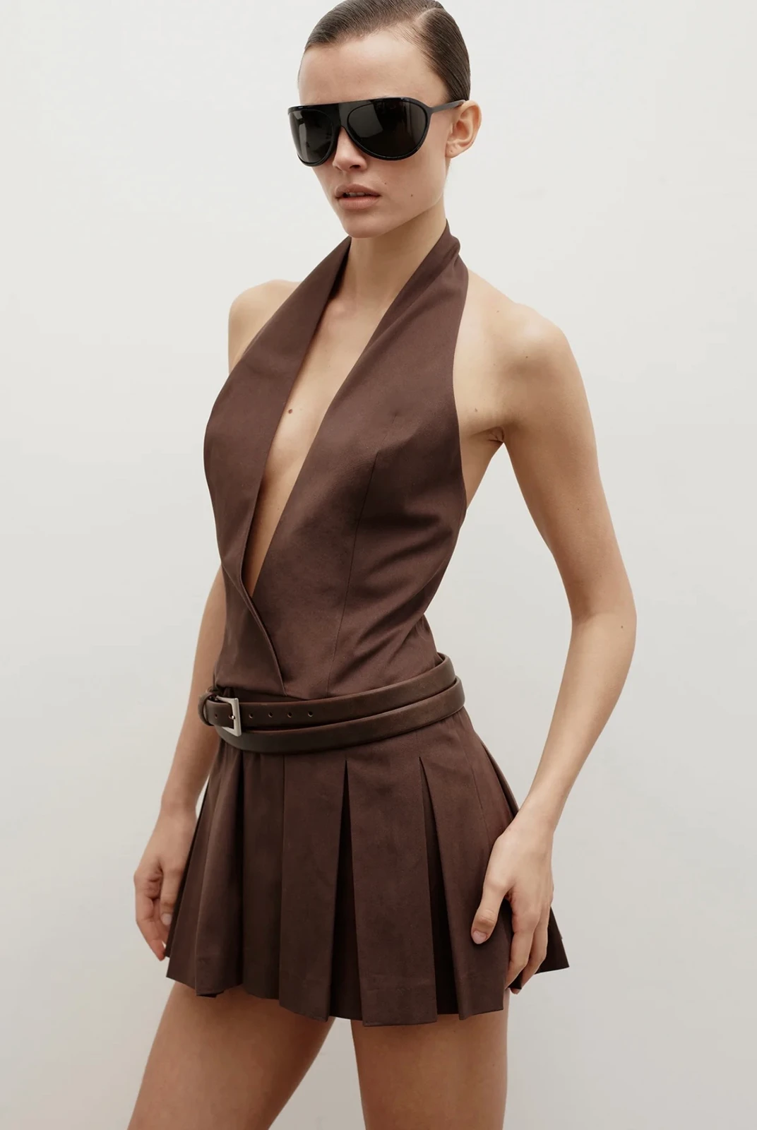 EVERLYN DRESS - Brown